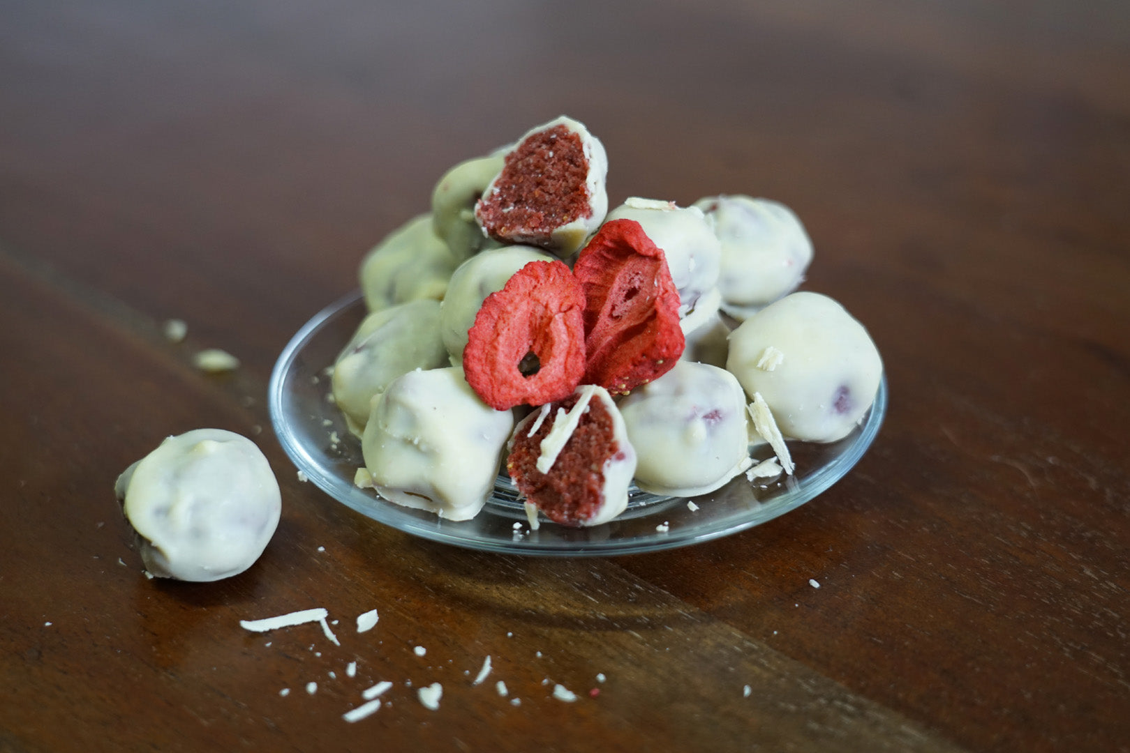Rough Strawberry-Truffles